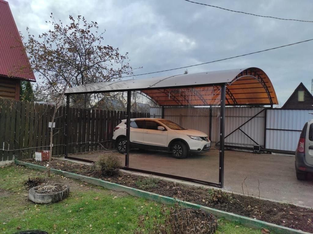Прозрачные шторы ПВХ для навеса под автомобиль в посёлке Прямицыно